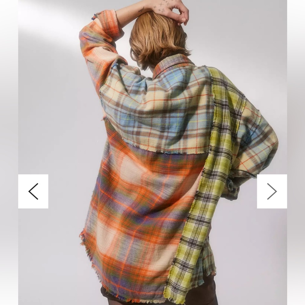 Urban Outfitters 
BDG Red, yellow and Blue Patchwork Plaid Shirt XS - Picture 4 of 16